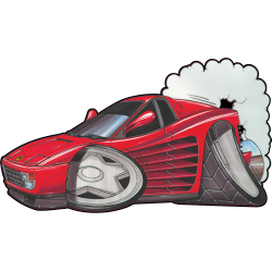 Autocollant 368-Ferrari-Testarossa