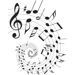 Sticker mural Notes Musique 2