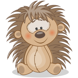 Autocollant Mignon Hérisson