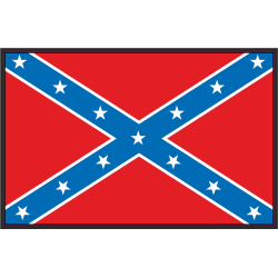 Autocollant Drapeau Confédéré Sudiste