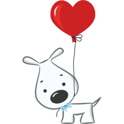 Autocollant Chien Cur