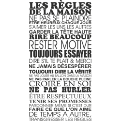 Sticker mural Les règles de la Maison