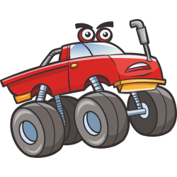 Autocollant Voiture Enfant 4x4 Rouge