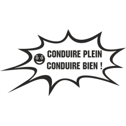 Sticker Humour Conduire Plein