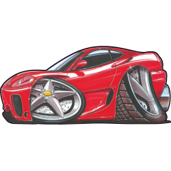 Autocollant 524-Ferrari-F360