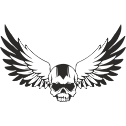 Sticker Skull Wings 2