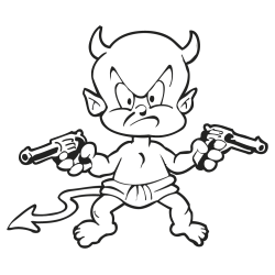Sticker petit diable