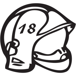Sticker Casque de Pompier 1