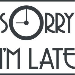 Sticker Sorry I M Late