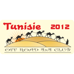 Autocollant Off Road 4x4 Tunisie 2012