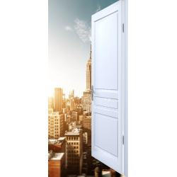 Sticker Porte Effet Ouvert Manhattan