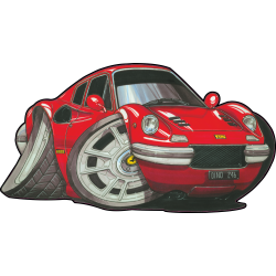 Autocollant 726-Ferrari-Dino