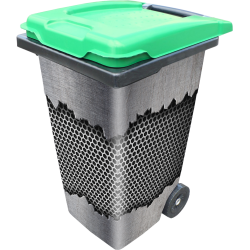 Sticker Poubelle Détruite Métal