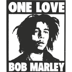 Sticker Bob Marley One Love