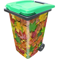 Sticker Poubelle Feuilles