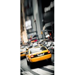 Sticker Porte New York Taxis Jaune