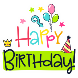 Autocollant Happy Birthday