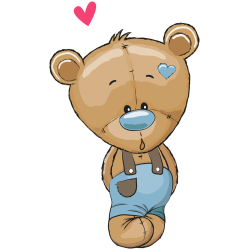 Autocollant Ours En Peluche Mignon 7