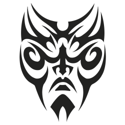 Sticker mural Masque