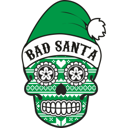 Autocollant Noël Tête de Mort Mexicaine 4