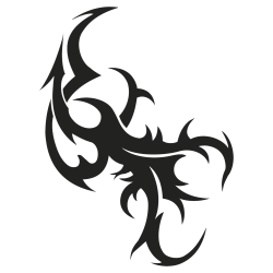 sticker scorpion tribal