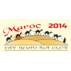 Autocollant 4x4 Off Road Maroc 2014