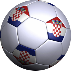 Sticker ballon foot croatie