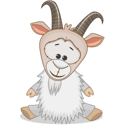 Autocollant Mignon Chèvre