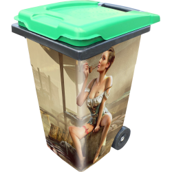 Sticker Poubelle Femme Sexy