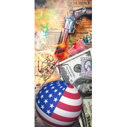 Sticker Porte Revolver - Tête De Mort