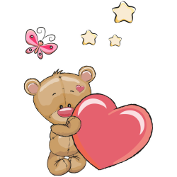 Autocollant Ours En Peluche Mignon 10