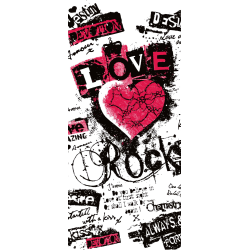 Sticker Porte Graffiti Love Rocks