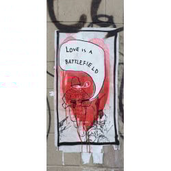 Sticker Porte Graffiti Love Is A Battlefield