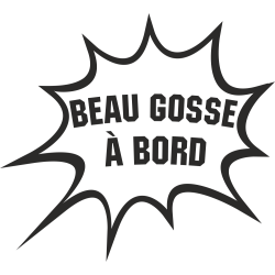 Sticker Humour Beau Gosse