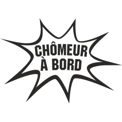 Sticker Humour Chômeur