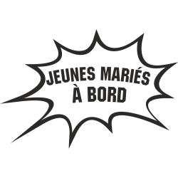 Sticker Humour Jeunes Mariés