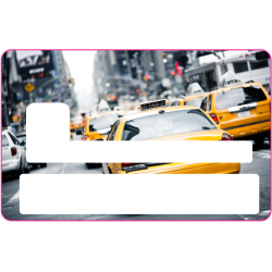 Sticker CB Taxi USA - Skin pour Carte Bancaire