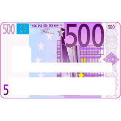 Sticker CB 500 Euros - Skin pour Carte Bancaire