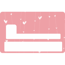 Sticker Cb Coeur - Skin Pour Carte Bancaire