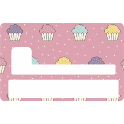 Sticker Cb Cup Cake - Skin Pour Carte Bancaire