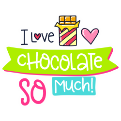 Autocollant I Love Chocolate So Much