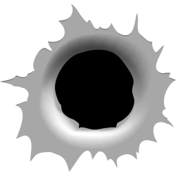 Autocollant Impact Balle 2