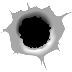 Autocollant Impact Balle 3