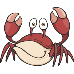 Autocollant Enfant Crabe