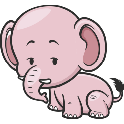 Autocollant Enfant Elephant