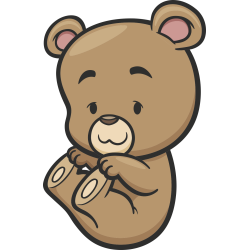 Autocollant Enfant Ours