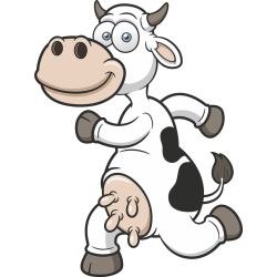 Autocollant Enfant Vache