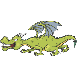 Autocollant Enfant Dragon En Colère