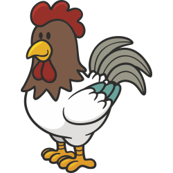 Autocollant Enfant Poule