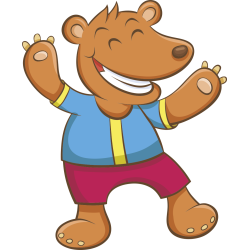 Autocollant Enfant Ours Danse